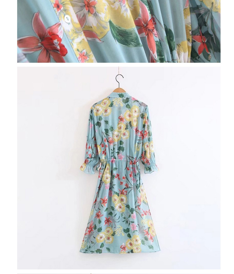 Vintage Multi-color Flower Shape Decorated Long Shirt,Tank Tops & Camis