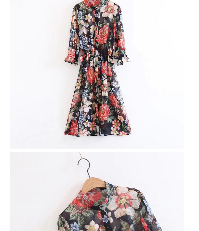Fashion Multi-color Flower Shape Decorated Long Dress,Tank Tops & Camis