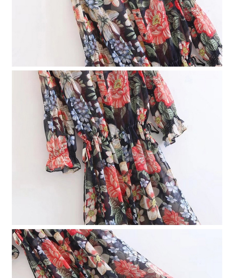Fashion Multi-color Flower Shape Decorated Long Dress,Tank Tops & Camis