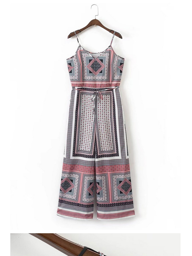 Bohemia Multi-color Geometric Shape Decorated Jumpsuits,Long Dress