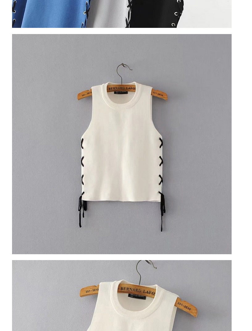 Fashion White Cross Decorated Short Vest,Tank Tops & Camis