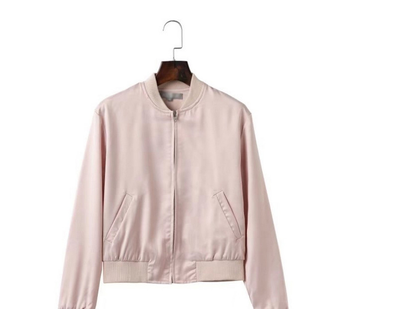 Fashion Pink Rose Shape Decorated Jacket,Coat-Jacket