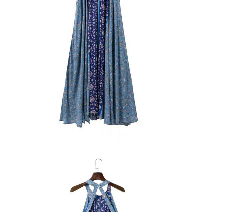 Bohemia Multi-color Flower Shape Decorated Long Dress,Long Dress