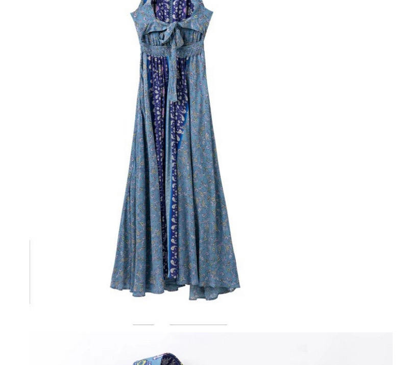 Bohemia Multi-color Flower Shape Decorated Long Dress,Long Dress