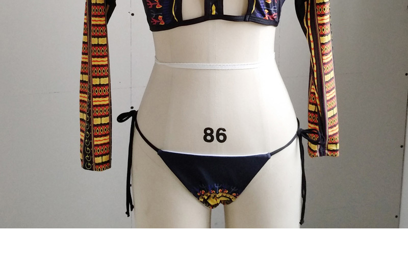 Bohemia Black Hollow Out Decorated Swimwear,Bikini Sets