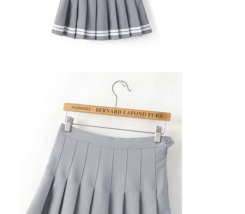 Fashion Gray Pure Color Decorated Skirt,Skirts
