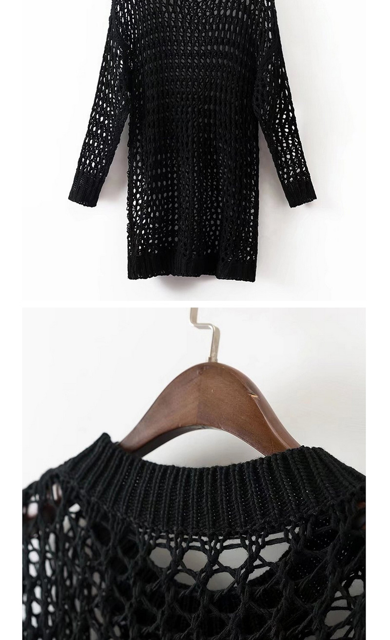 Fashion Black Pure Color Decorated Sweater,Tank Tops & Camis