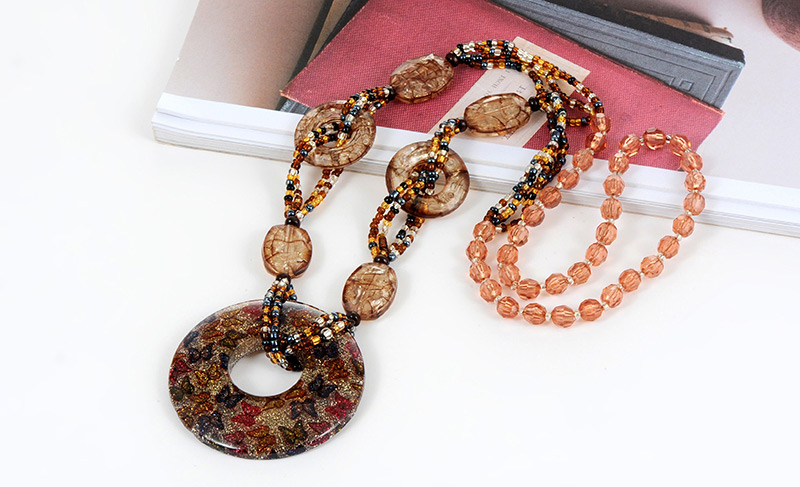 Fashion Black Color-matching Decorated Necklace,Beaded Necklaces