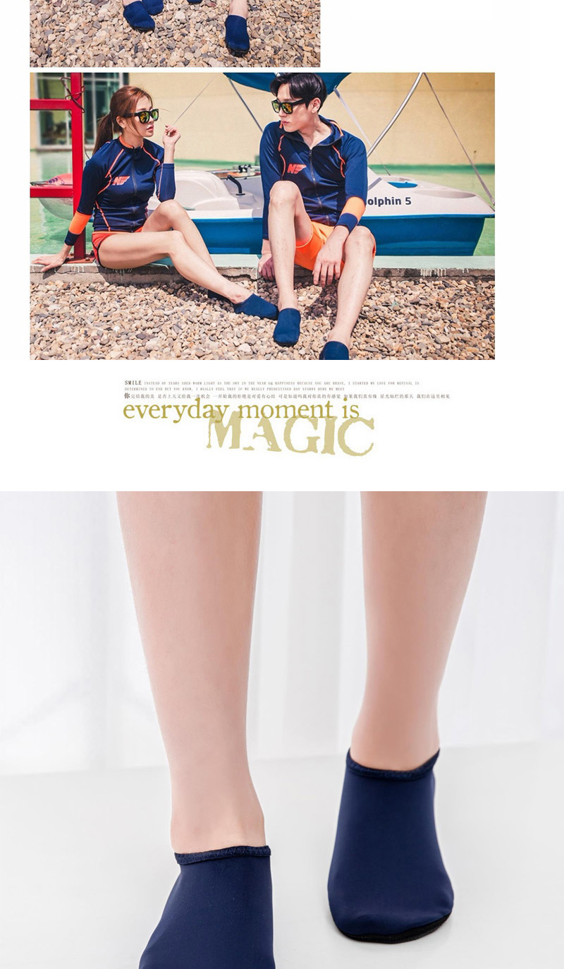 Fashion Navy Pure Color Decorated Beach Socks,Beach accessories