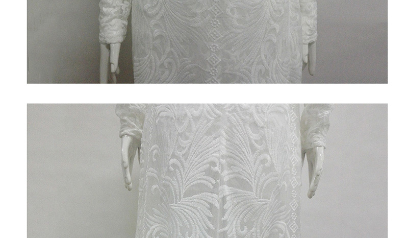 Elegant White Pure Color Decorated Long Dress,Long Dress