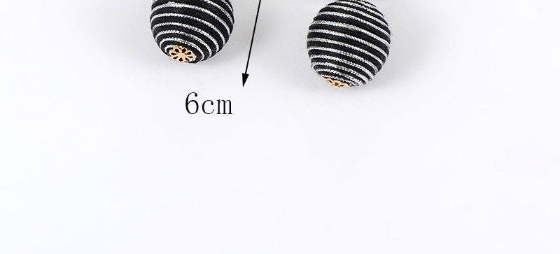 Fashoin Black Color-matching Decorated Round Earrings,Drop Earrings