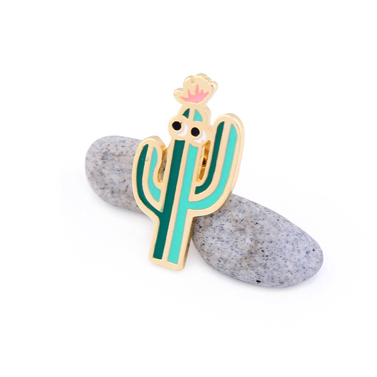 Personality Green Cactus Shape Decorated Brooch,Korean Brooches