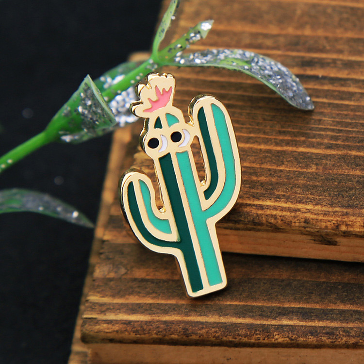 Personality Green Cactus Shape Decorated Brooch,Korean Brooches
