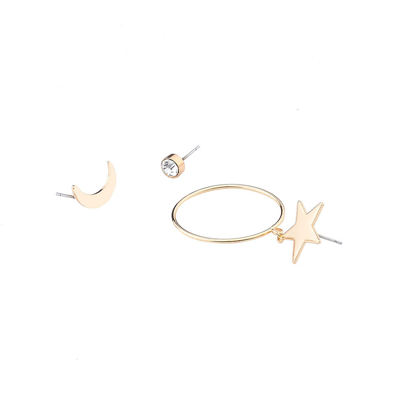 Fashion Gold Color Star Shape Decorated Earrings,Earrings set