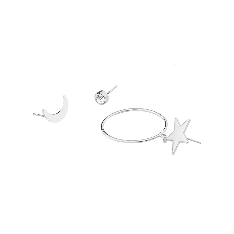 Fashion Silver Color Star Shape Decorated Earrings,Earrings set
