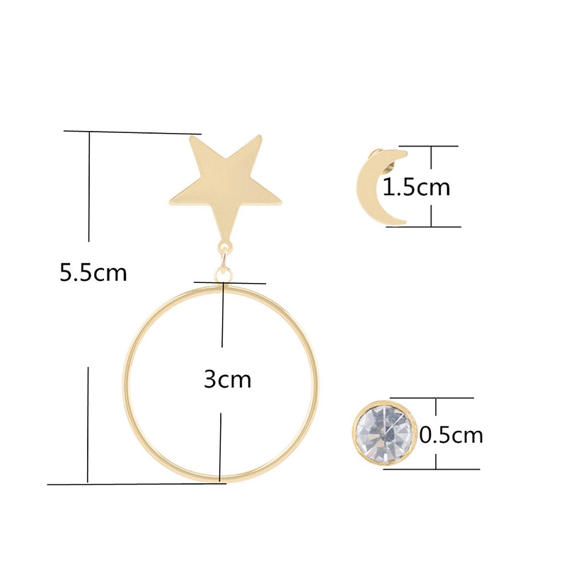 Fashion Silver Color Star Shape Decorated Earrings,Earrings set
