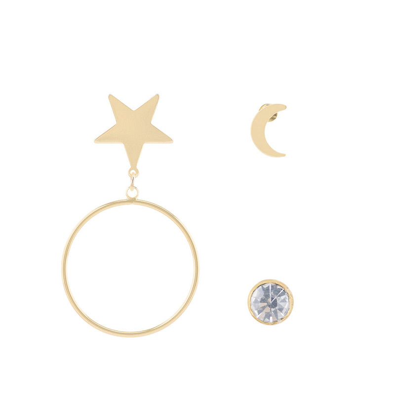 Fashion Gold Color Star Shape Decorated Earrings,Earrings set