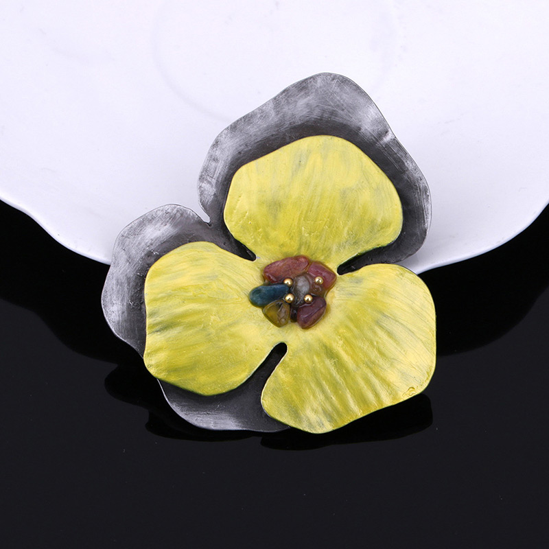 Elegant Yellow Flower Shape Decorated Brooch,Korean Brooches