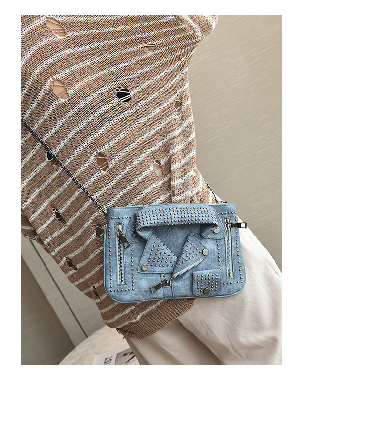 Personality Blue Jacket Shape Decorated Bag,Shoulder bags