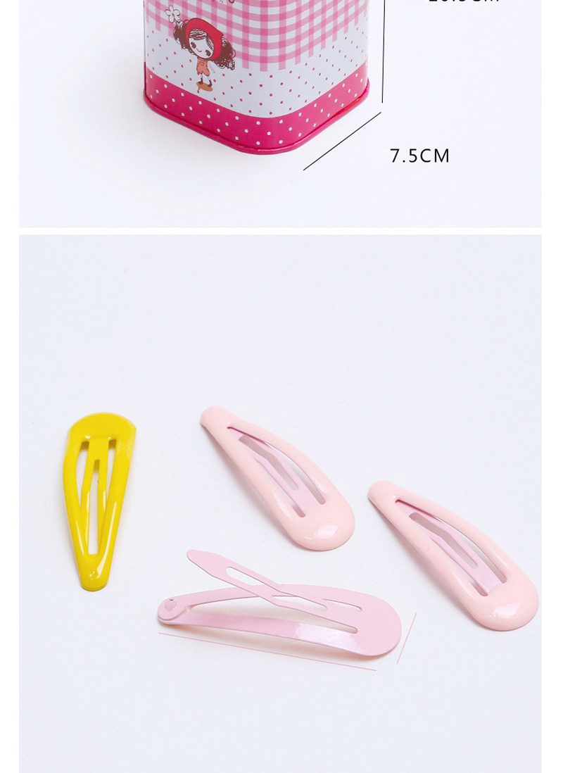 Lovely Pink Pure Color Decorated Children Hair Clip (40pcs+box),Kids Accessories