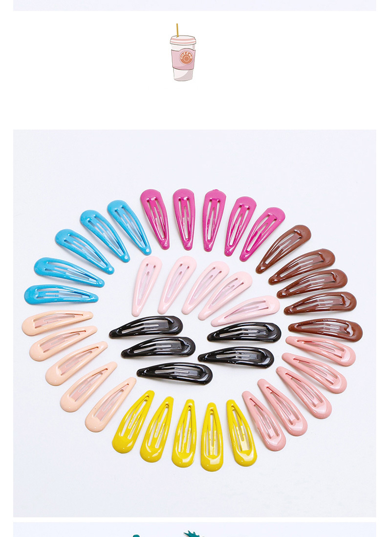 Lovely Multi-color Pure Color Decorated Children Hair Clip (28pcs+box),Kids Accessories