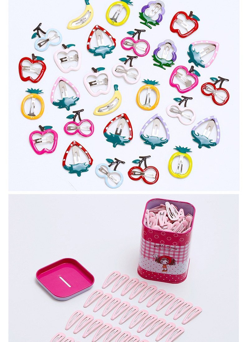 Lovely Pink Pure Color Decorated Children Hair Clip (40pcs+box),Kids Accessories