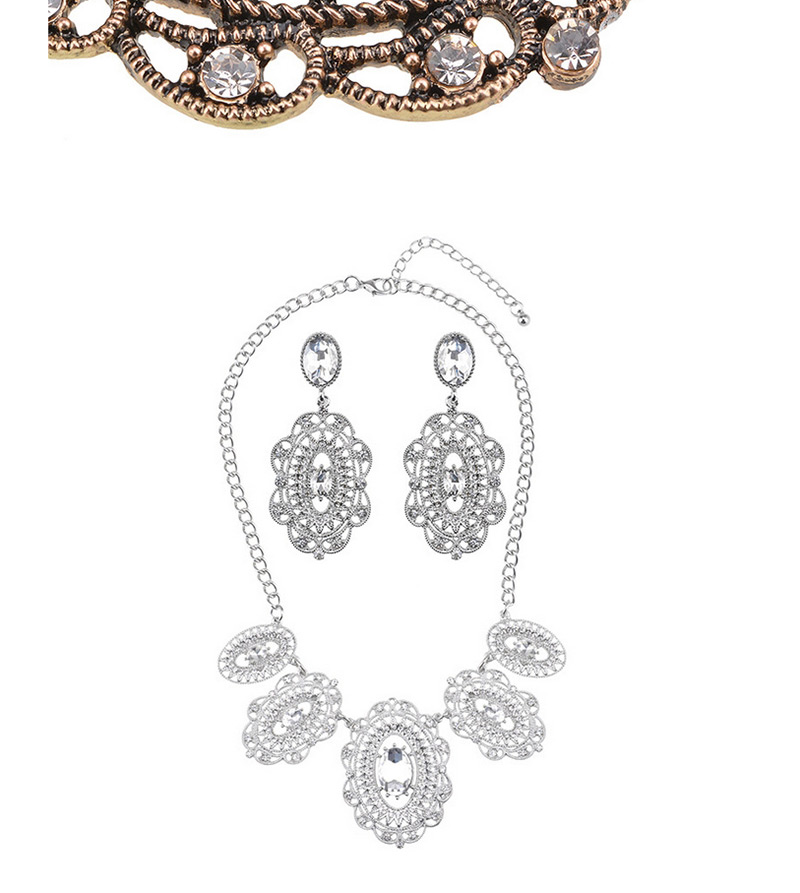 Luxury Silver Color Pure Color Decorated Jewelry Sets,Jewelry Sets