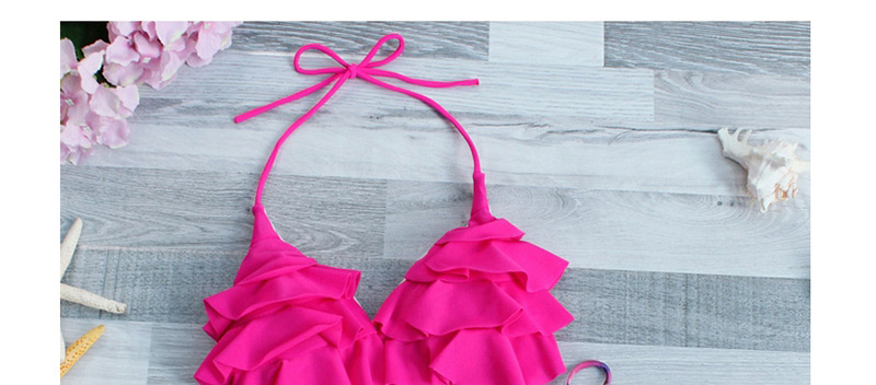 Lovely Pink Tassel Decorated Swimwear,Bikini Sets