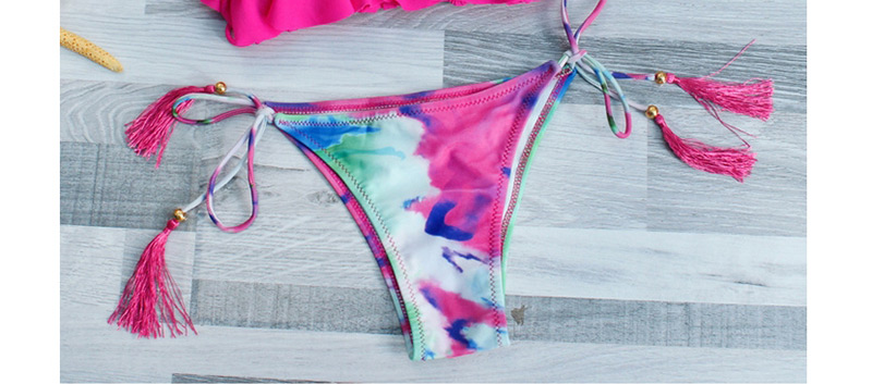 Lovely Pink Tassel Decorated Swimwear,Bikini Sets