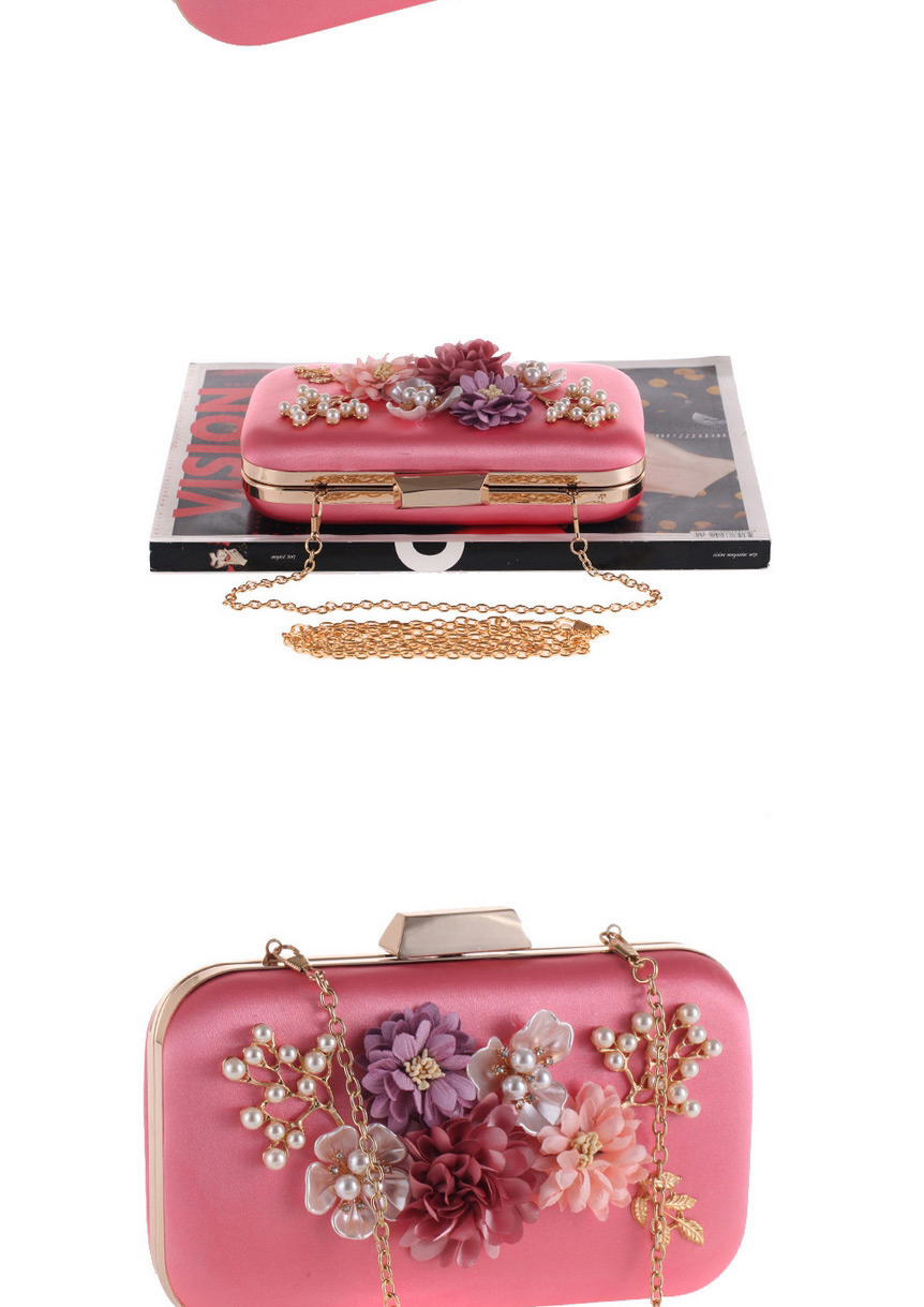 Elegant Beige Flower Shape Decorated Hand Bag,Handbags