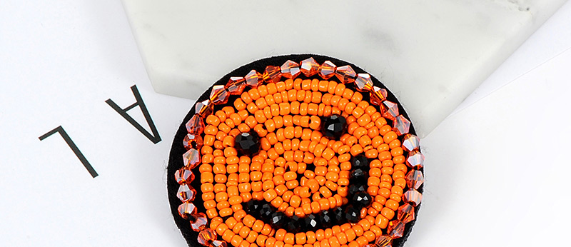Elegant Orange Smiling Face Shape Decorated Brooch,Korean Brooches