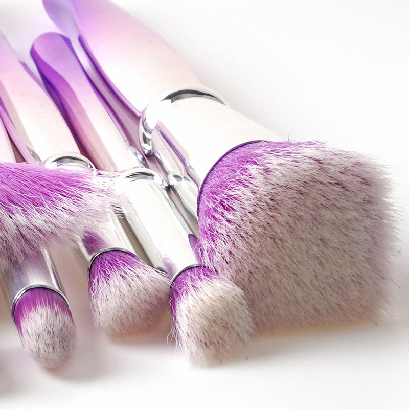 Fashion Purple Sector Shape Decorated Makeup Brush (10 Pcs),Beauty tools