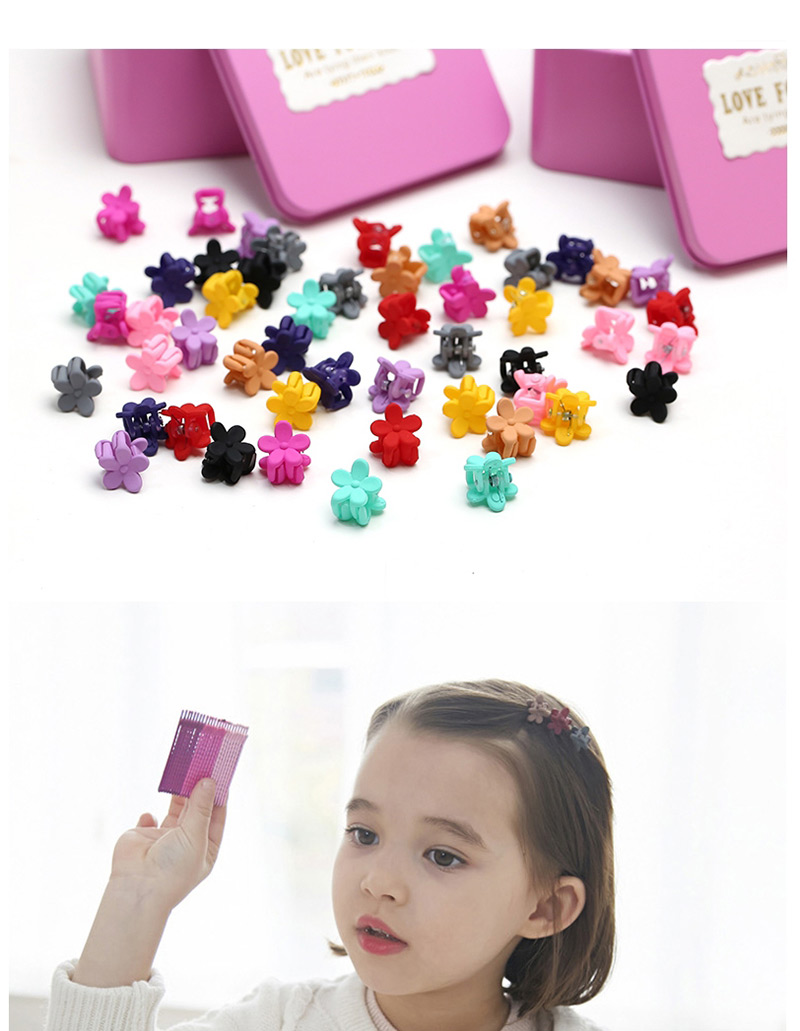 Fashion Multi-color Heart Shape Decorated Hair Clip (30 Pcs),Kids Accessories