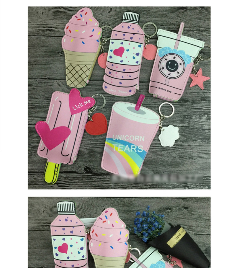 Fashion Pink Ice Cream Shape Decorated Wallet,Wallet