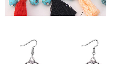 Bohemia Blue Wind Chimes Decorated Tassel Earrings,Drop Earrings