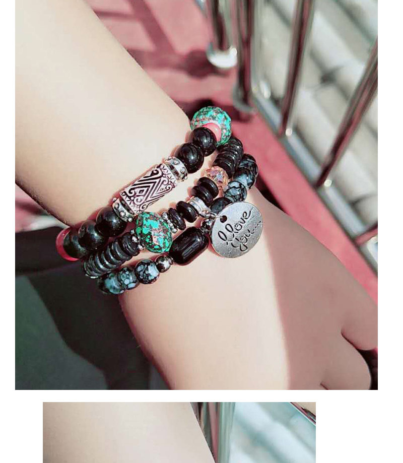 Fashion Multi-color Love Pattern Decorated Multi-layer Bracelet,Fashion Bracelets