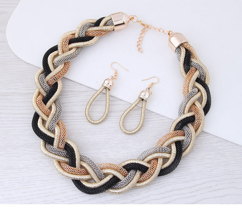 Trendy Gold Color Pure Color Decorated Jewelry Sets,Jewelry Sets