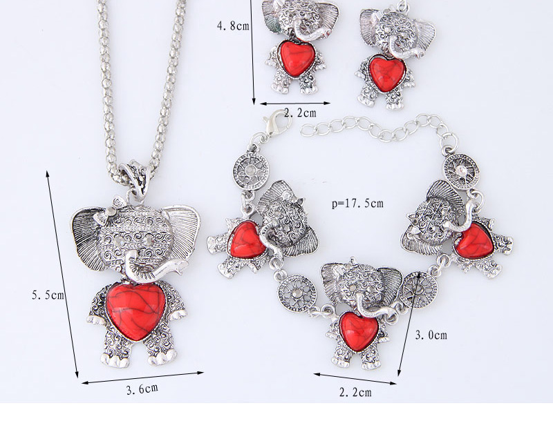 Lovely Blue Bear Pendant Decorated Jewelry Sets,Jewelry Sets