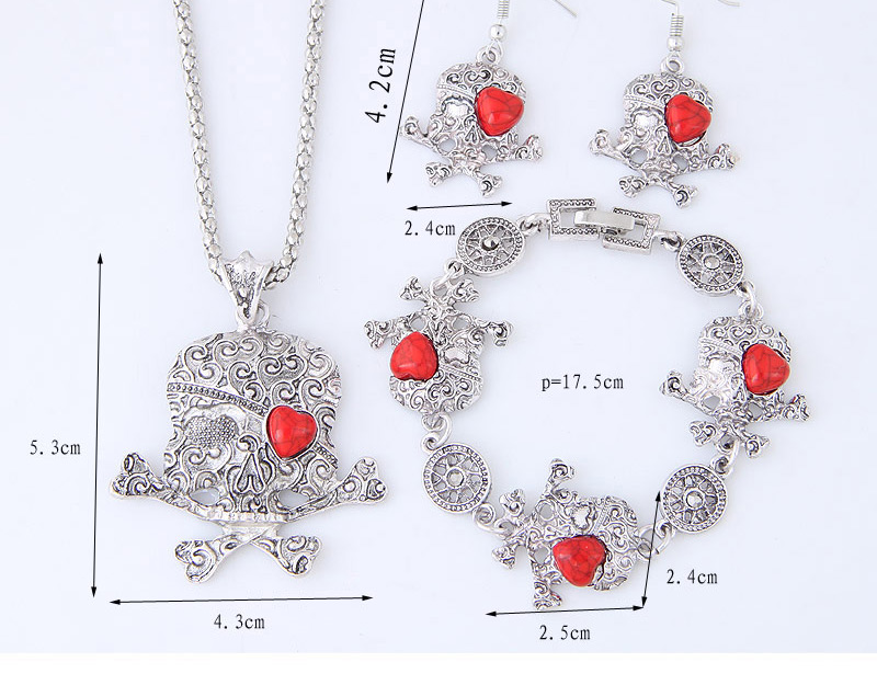 Lovely Red Skeleton Shape Decorated Jewelry Sets,Jewelry Sets