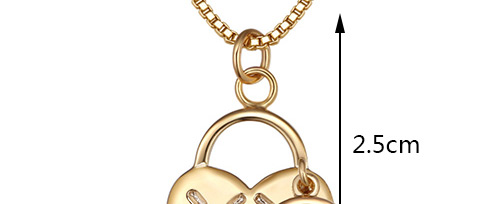 Fashion Gold Color Heart Shape Decorated Necklace,Crystal Necklaces