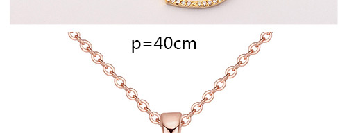 Fashion Gold Color Hollow Out Heart Decorated Necklace,Crystal Necklaces