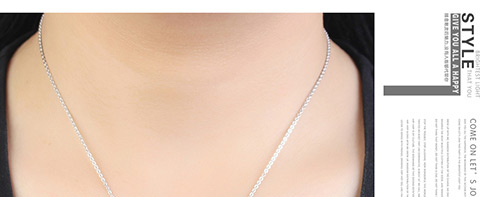 Fashion Silver Color Round Shape Decorated Necklace,Crystal Necklaces