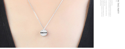 Fashion Silver Color Round Shape Decorated Necklace,Crystal Necklaces