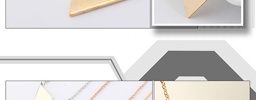 Fashion Silver Color Triangle Shape Decorated Necklace,Crystal Necklaces