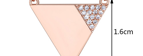 Fashion Rose Gold Color Triangle Shape Decorated Necklace,Crystal Necklaces