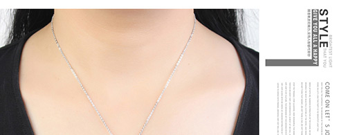 Elegant Silver Color Key Shape Decorated Necklace,Crystal Necklaces