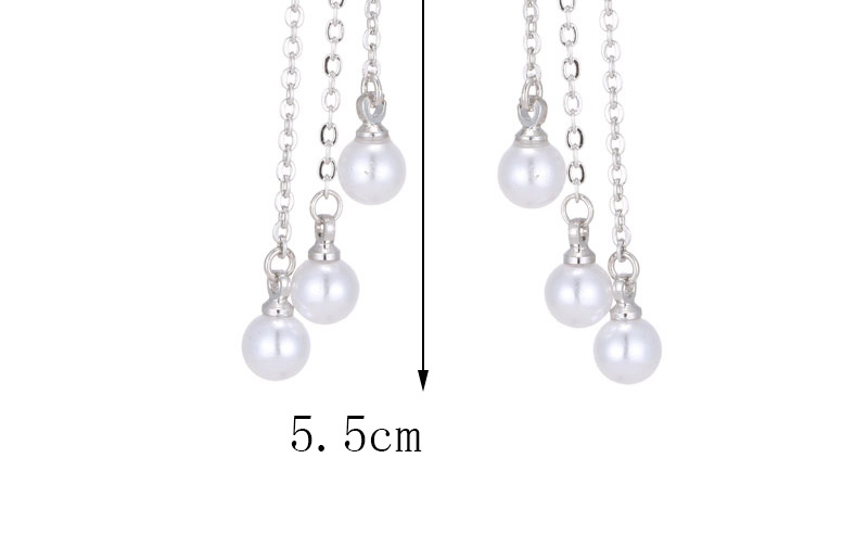 Elegant Silver Color Tassel Decorated Earrings,Drop Earrings