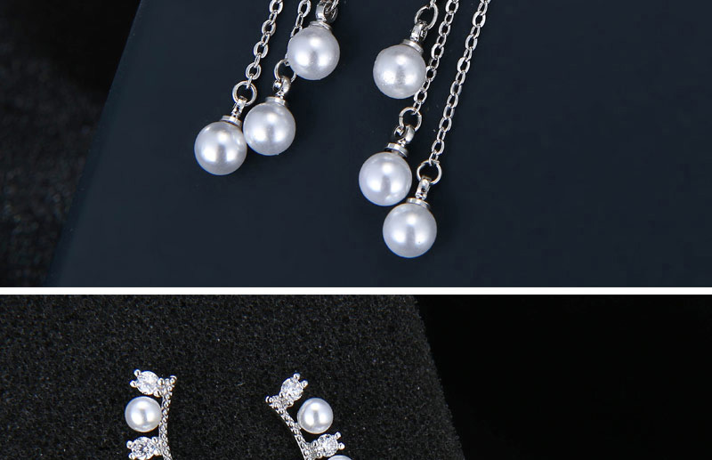 Elegant Silver Color Tassel Decorated Earrings,Drop Earrings
