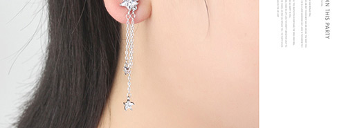 Elegant Rose Gold Tassel Decorated Earrings,Crystal Earrings