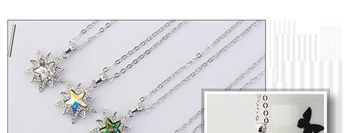 Fashion Multi-color Star Shape Decorated Necklace,Crystal Necklaces